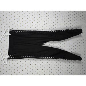 Victorias Secret PINK Logo Stripe ZIp Up Ankle Track Pants SMALL